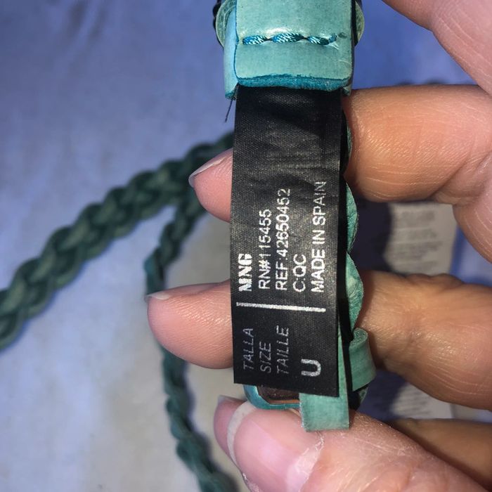 Ceinture turquoise Mango neuve avec étiquette - photo numéro 3