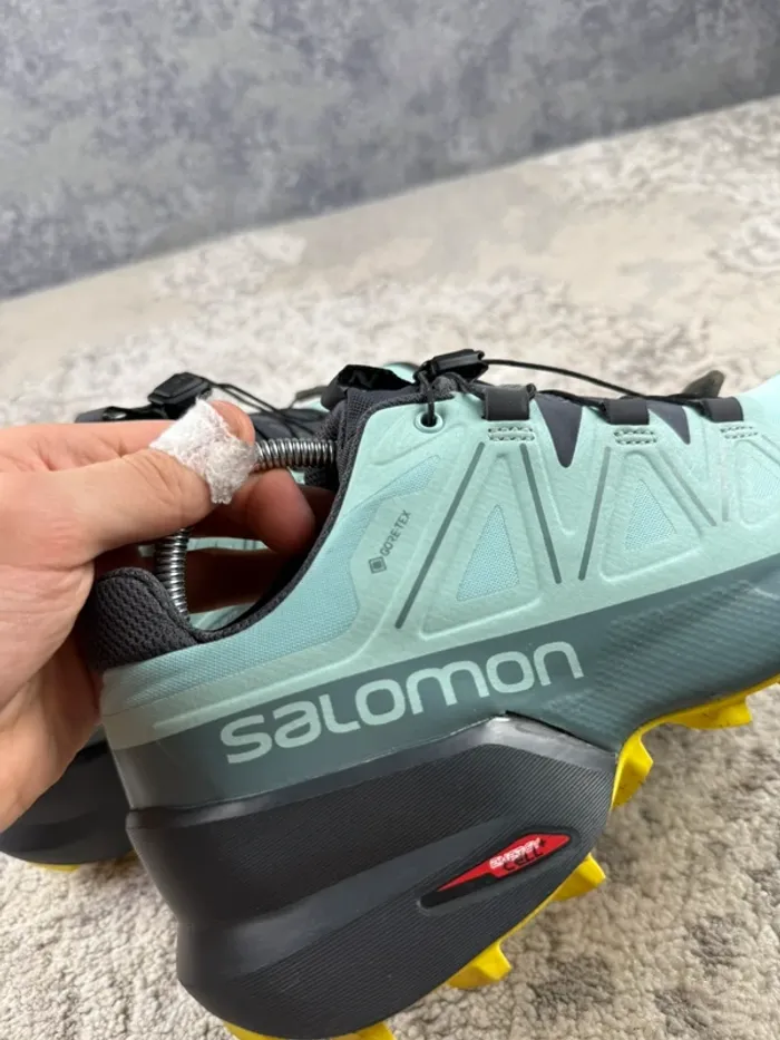 Salomon SpeedCross5 Gore-Tex - Blue & Yellow & Grey - photo numéro 17