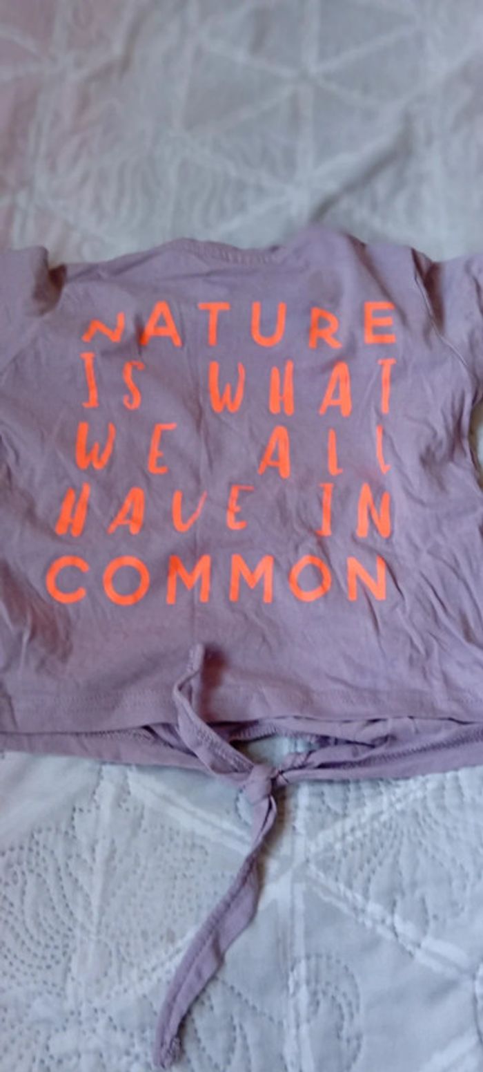 Tee-shirt à nouer thème nature mauve fille 10 ans zeeman - photo numéro 11