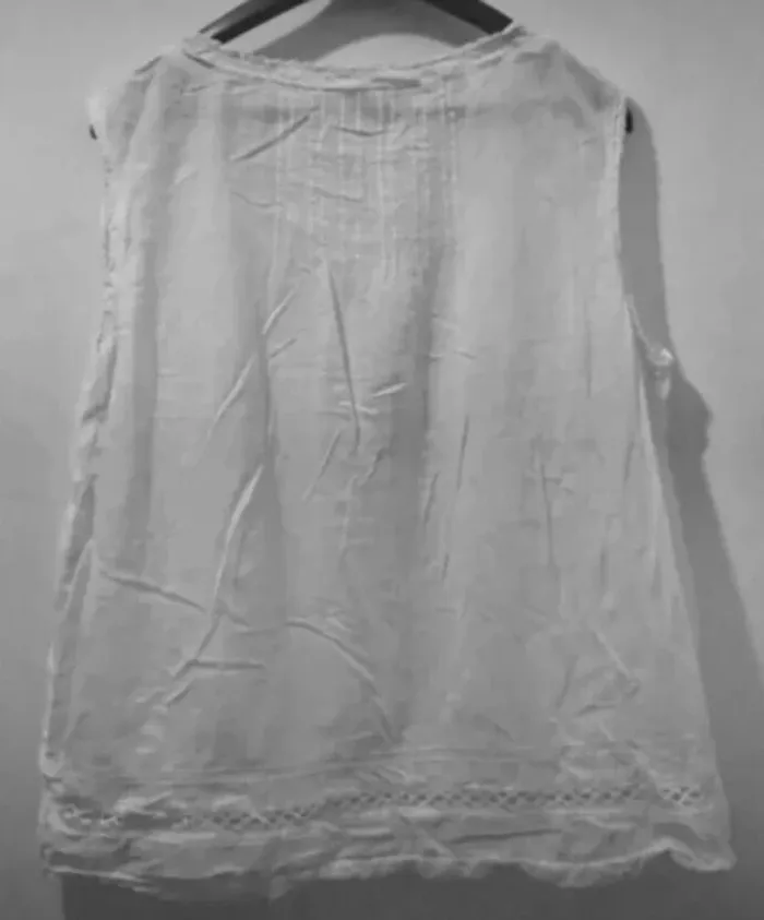 Haut femme débardeur chemise L.O.G.G. à dentelles blanc taille 2 - photo numéro 2