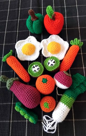lot de dinette jouet crochet Montessori