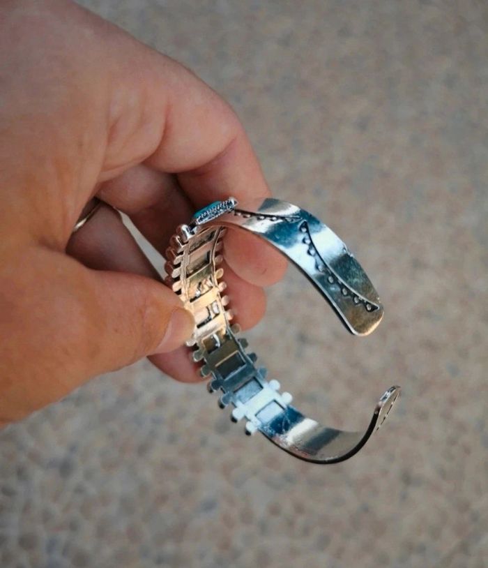 A36 bracelet jonc turquoise bohème ajustable tendance - photo numéro 2