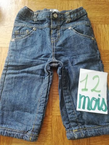Pantalon jean bleu garçon kitchoun 12 mois