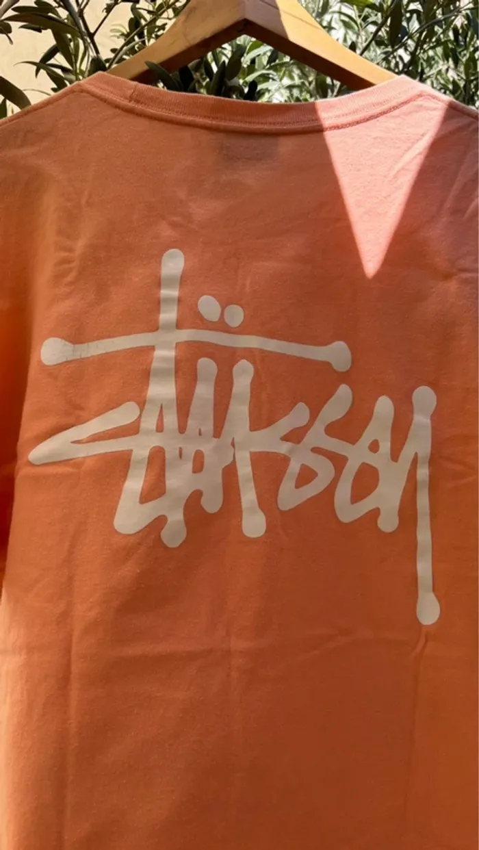 T-shirt Stussy rose saumon homme taille L - photo numéro 6