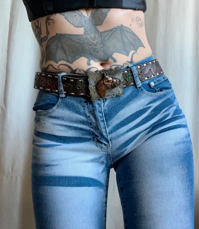 Ceinture cowboy 🤠 made in USA horses snakes leather - photo numéro 2