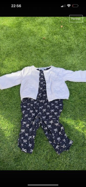 Ensemble vert baudet taille 3 mois