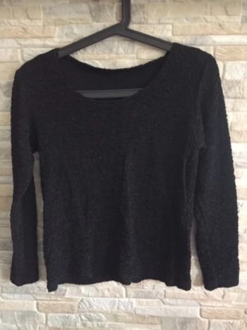 T-shirt noir gaufré 38