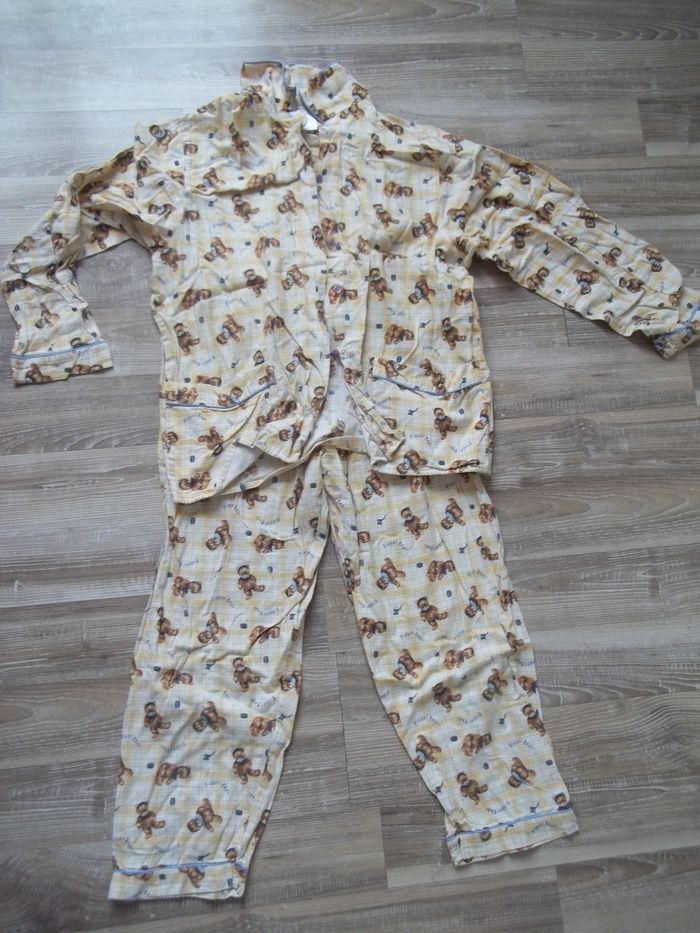 Pyjama flanelle jaune oursons Country Nuit 14 ans