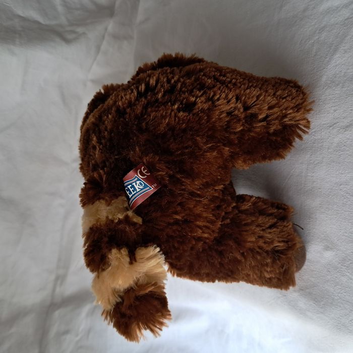 Peluche doudou raton laveur marron panda roux Hauteur 23 cm Marque Peeko Vintage - photo numéro 8