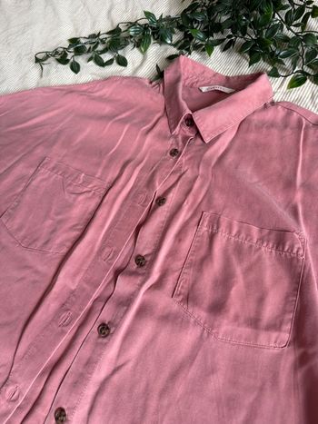 Chemise fluide  rose manche courte 