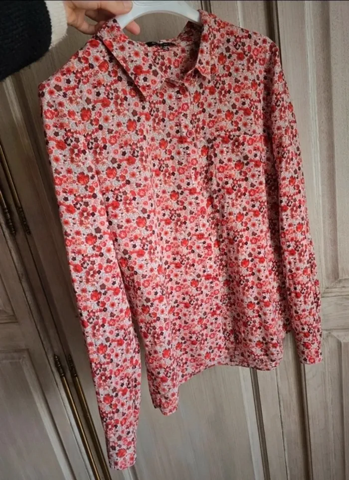 Chemise fleurie et colorée caroll taille 38 - photo numéro 4