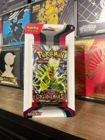 Booster blister flammes obsidiennes ev3 scellé illustration tirannocif 