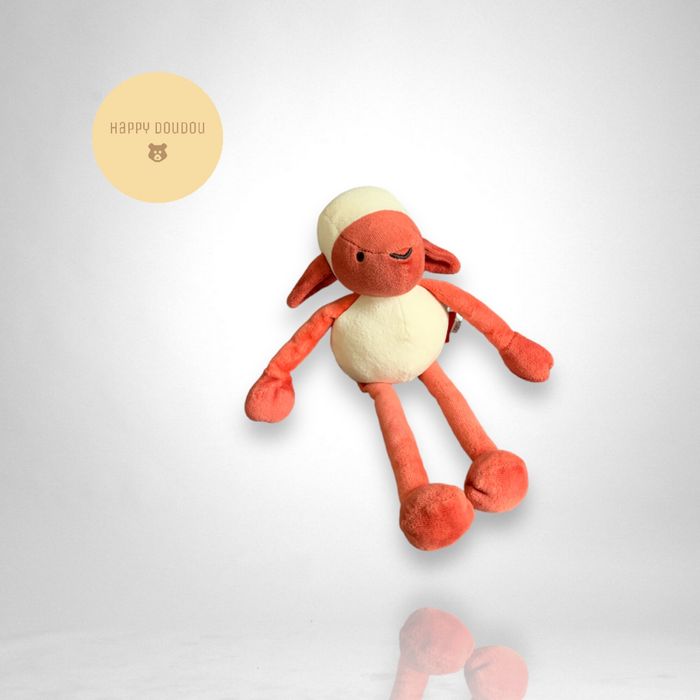 Doudou Peluche Mouton rouge et blanc Marese A394 - photo numéro 3