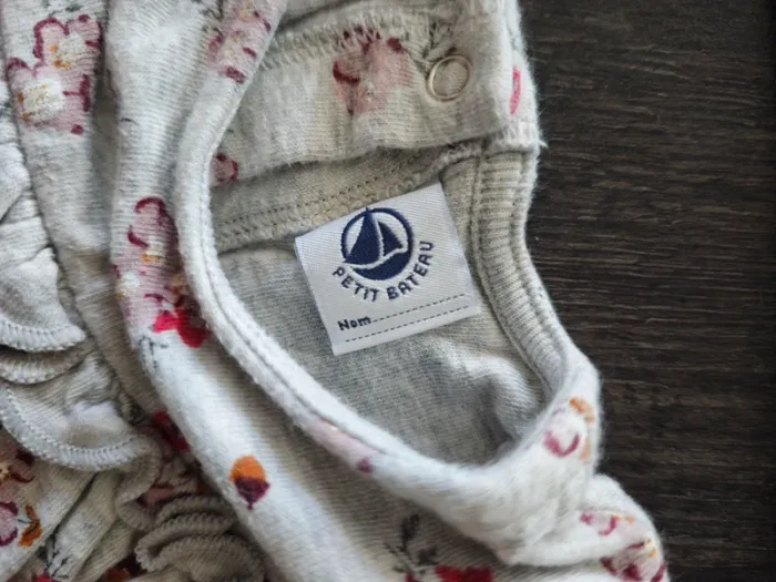 Robe petit bateau grise fleurs - photo numéro 2
