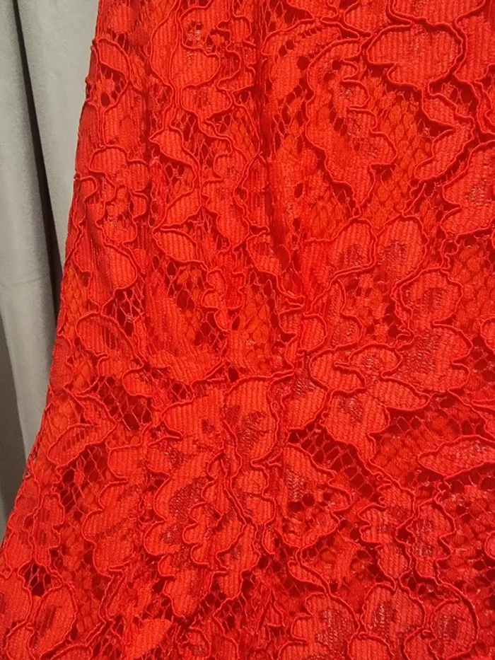Débardeur rouge dentelle camaïeu - photo numéro 2