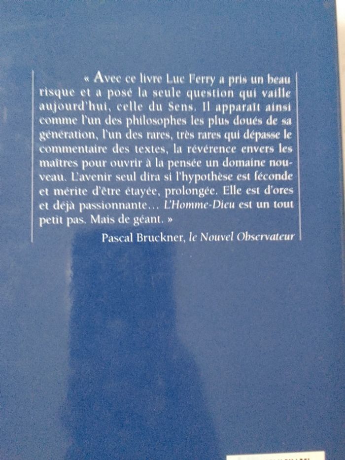 Luc Ferry - L'homme-dieu ou le sens de la vie - photo numéro 3