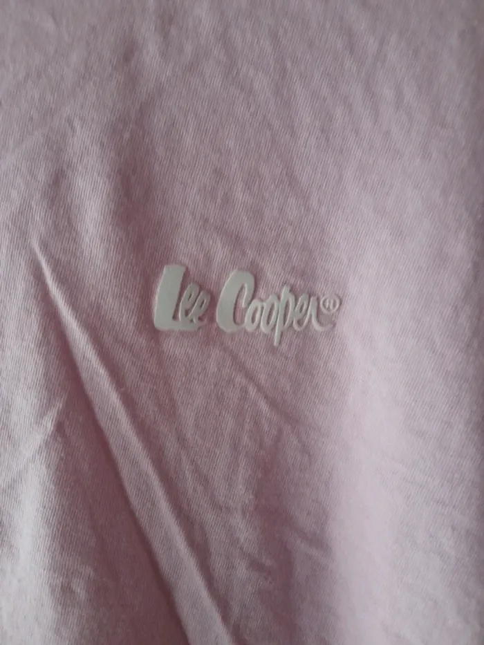T-shirt Lee Cooper rose pale - photo numéro 2