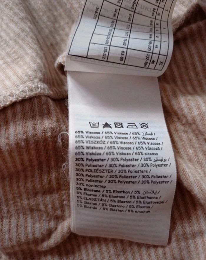 Robe été beige à rayures 36/S - photo numéro 5