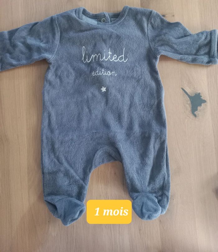 Pyjama velour 1 mois