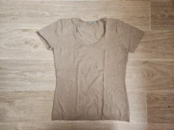 Pull marron manche courte
