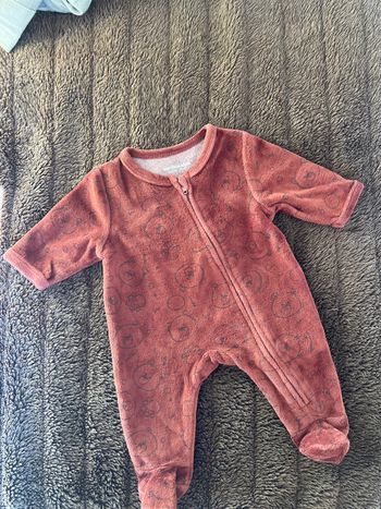 Pyjama velours naissance