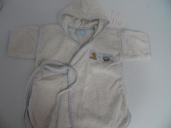 peignoir de bain canari taille 12 / 18 mois