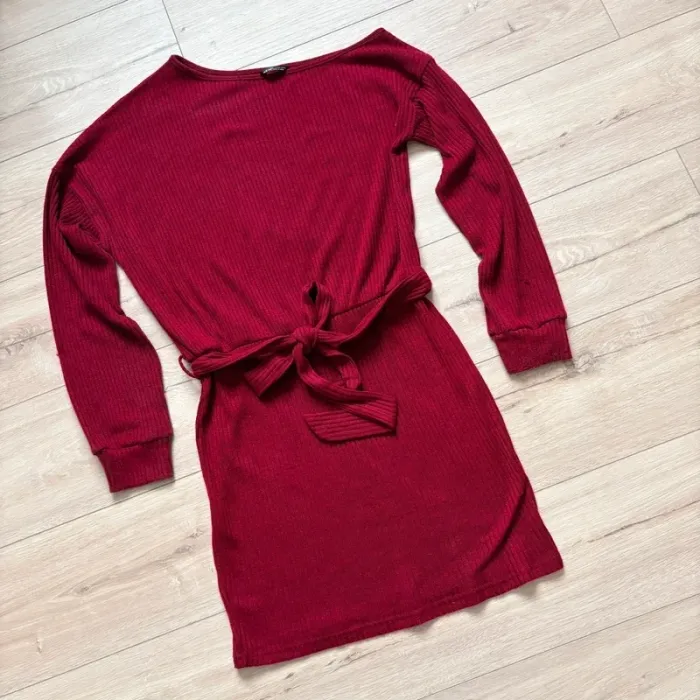 Robe pull bordeaux taille L portée 1 fois