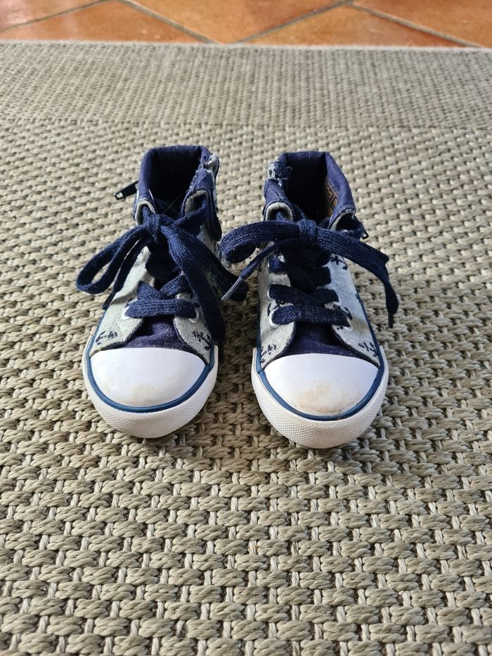 Baskets tennis en tissu marin - T21 - photo numéro 2