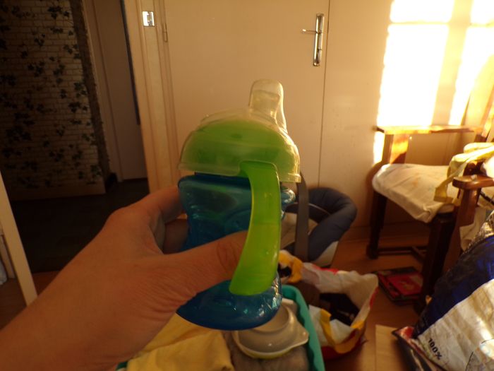 Verre à bec bleu et vert - photo numéro 2