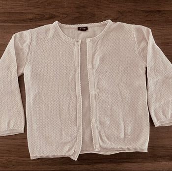 Gilet 100% coton bebe fille en maille rose pâle Kiabi 18 mois