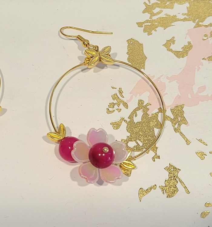 Boucles d'oreilles artisanales neuves - photo numéro 3