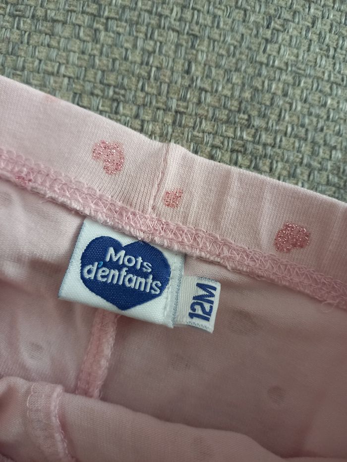 Legging court 12 mois mots d'enfants - photo numéro 2