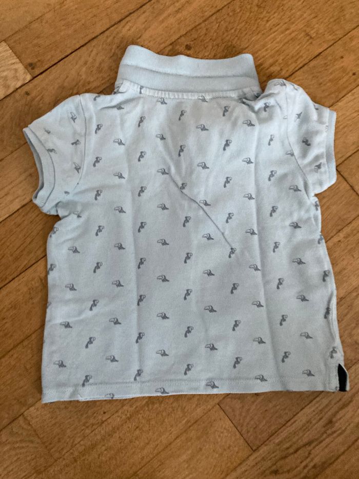 Polo bleu ciel et toucans - photo numéro 2