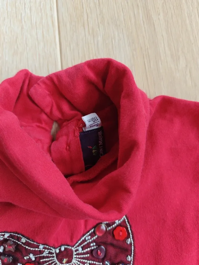 Très joli col roulé rouge Sergent Major - photo numéro 3