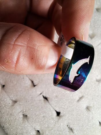 Bague acier inoxydable silhouette