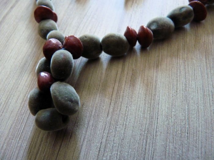 parure bijoux traditionnels en graines naturelles des Antilles bracelet collier boucles femme TBE - photo numéro 2