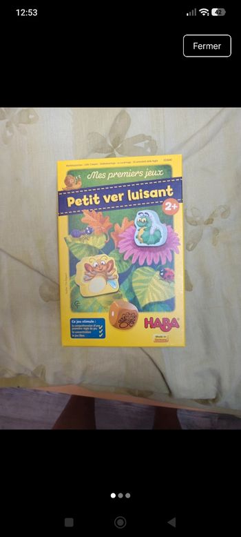 Jeu de plateau "Petit ver luisant"