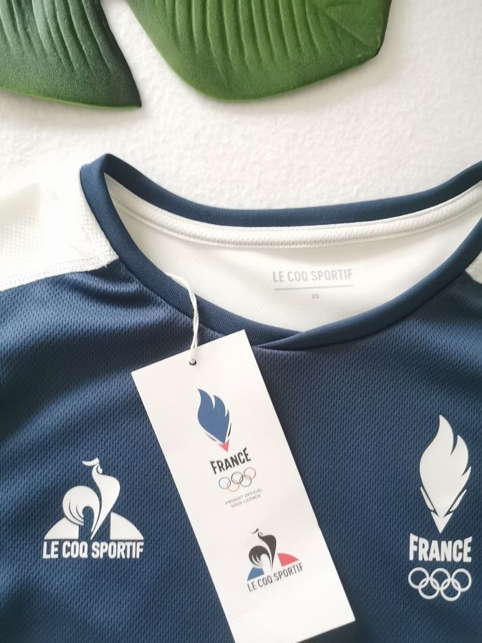 Maillot Équipe de France Olympique Paris 2024 Le Coq Sportif Taille XS - photo numéro 2