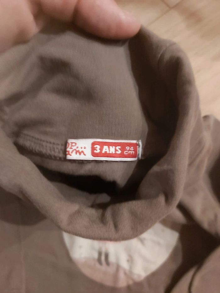 Lot de 3 tee-shirts col roulés fille Obaībi 3 ans (78) - photo numéro 3