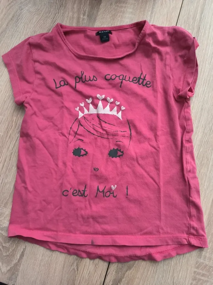 T-shirt fille rose