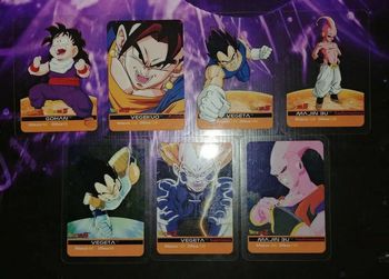 Lot 7 Cartes Lamincard Dragon Ball Z part serie 5 ITA cards set edibas x-metal