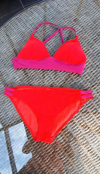 2 pièces corail-violet