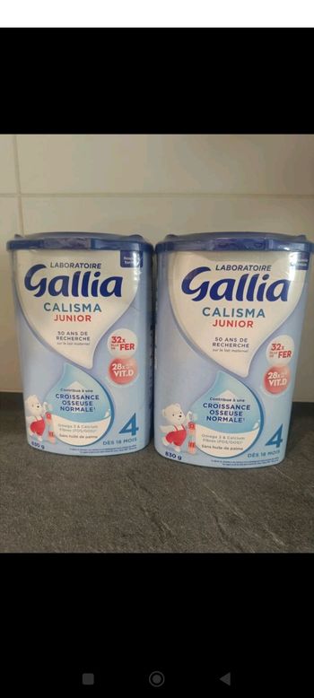 Lot Lait Gallia junior 4