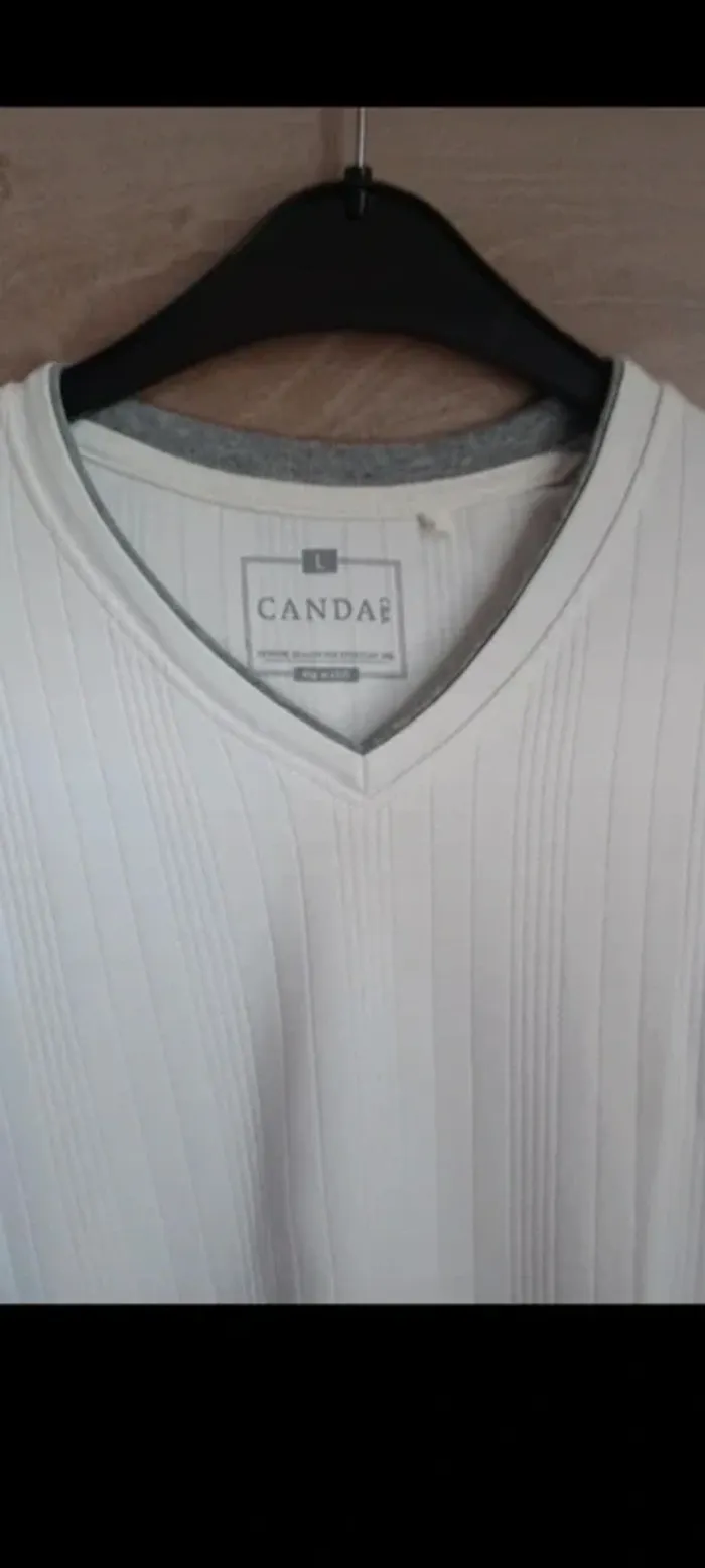 Tee shirt blanc Taille L Canda - photo numéro 2