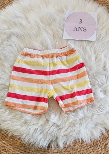Short rayé 3 ans fille