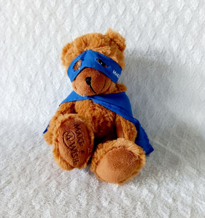 Doudou peluche ours cape Bleu, Make A Wish
Crea2c