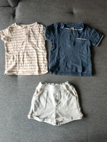 Ensemble shirt obaibi et polos 18 mois