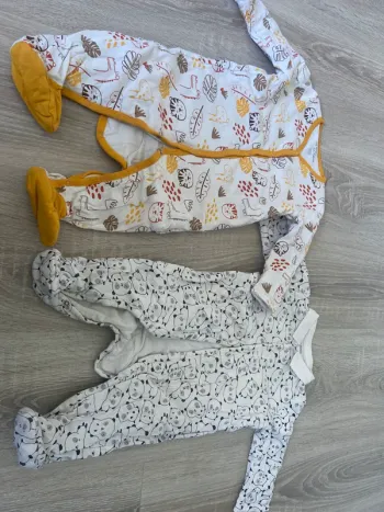 Lot 2 pyjama coton épais bébé garcon 9 mois 71 cm dpam
