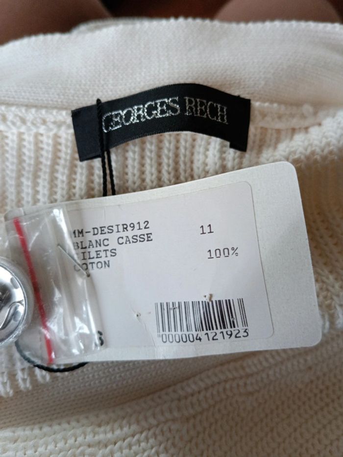 Robe / gilet maille écru ceinturé Georges Rech - photo numéro 11