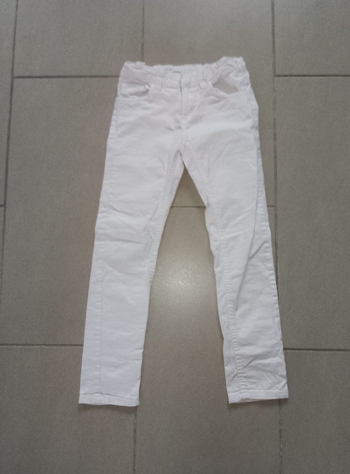 Jean blanc fille 7/8 ans
